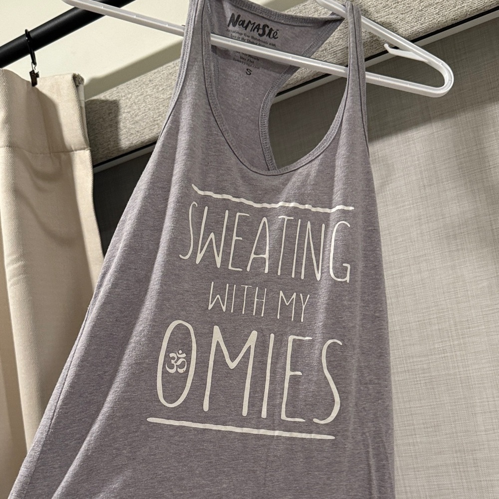 Gray Namaste Tank Top
